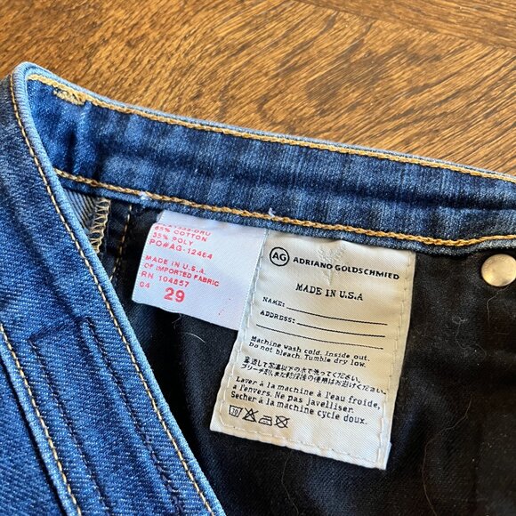 AG Adriano Goldschmied Stilt Roll-Up Cigarette Crop Jean Size 29 - Picture 2 of 5